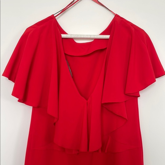 Zara Red Ruffle Dress - Picture 4 of 4